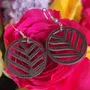 Bijoux - Boucles d'oreilles - Feuille Tropicale - POMME DES BOIS