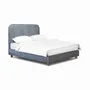 Lits - Lit rembourré Curve, double, king size, simple (160 x 200 cm) - BLUE BEAR