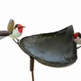 Outdoor decorative accessories - Recycled Metal Goldfinch Leaf Garden Spike - TERRE SAUVAGE
