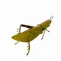 Outdoor decorative accessories - Recycled Metal Sculpture Grasshopper For Wall 15cm - TERRE SAUVAGE