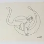 Gifts - Correspondence card 12.5x16.6cm HANDMADE PAPER - COSETTE ET LES LYS
