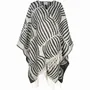 Linens - Vilja Wool Poncho Black 130x170 cm - PENTIK