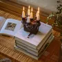 Candles - Kaamoskivi Candle Holder Six branches White - PENTIK