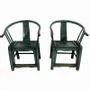 Chairs - Unique pair of old Chinese horseshoe chairs - PAGODA INTERNATIONAL