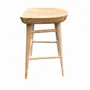 Tabourets - Tabouret de bar en Teck avec assise ergonomique. assise 75 - BALINAISA