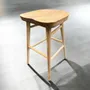 Tabourets - Tabouret de bar en Teck avec assise ergonomique. assise 75 - BALINAISA