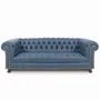 Canapés pour collectivités - Chesterfield Prestige Blue | Canapé - CREARTE COLLECTIONS