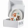 Mugs - Metsänväki Tableware Set Mug 0,2 l and Plate 18 cm Light Brown 18x19x9 cm - PENTIK