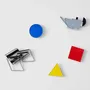 Cadeaux - Ensemble de 3 aimants aux formes basiques dans les couleurs primaires - PINPINPIN.IT