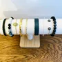 Cadeaux - 10 bracelets en pierres naturelles semi-précieuses avec présentoir - LILIBELLULE