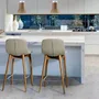 Stools - Upholstered leatherette stool - ANGEL CERDÁ