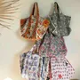 Bags and totes - Amalfi large shopping bag in blockprinted kantha - one-of-a-kind - MAISON LILO