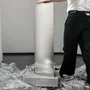 Floor lamps - Sculptural Concrete and Stainless Steel Standing Light [ESSENZ] - CASE STUDIOS