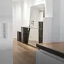 Countertops - Stainless Steel Sideboard with integrated Mirror and Bench - CASE STUDIOS