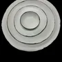 Everyday plates - B&W porcelain dinnerware - CECILE GASC PORCELAINE