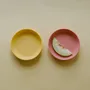 Children's mealtime - Suction Plate Set - Mimosa / Coral - EKOBO