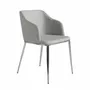 Chaises - Chaise de table à manger rembourrée en tissu gris - ANGEL CERDÁ