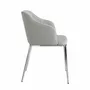 Chaises - Chaise de table à manger rembourrée en tissu gris - ANGEL CERDÁ
