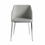Chaises - Chaise de table à manger rembourrée en tissu gris - ANGEL CERDÁ