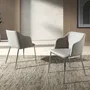 Chairs - Gray fabric upholstered Dining table chair - ANGEL CERDÁ