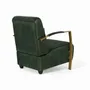 Armchairs - Armchair covered in natural leather with gold metal structure - GINER Y COLOMER