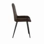 Chaises - Chaise rembourrée en cuir gris cendré - GINER Y COLOMER