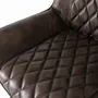 Chaises - Chaise rembourrée en cuir gris cendré - GINER Y COLOMER