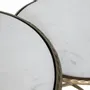 Tables basses - Lot de 2 tables basses rondes dorées et blanches - GINER Y COLOMER