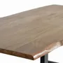 Tables Salle à Manger - Table à manger en bois d'acacia naturel et pieds en métal noir - GINER Y COLOMER