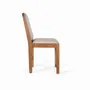 Chairs - Set of 2 chairs in acacia wood and beige fabric - GINER Y COLOMER