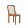 Chairs - Set of 2 chairs in acacia wood and beige fabric - GINER Y COLOMER
