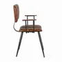 Chaises - Ensemble de 2 chaises avec une structure robuste en tube de fer noir - GINER Y COLOMER