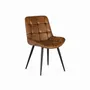 Chaises - Chaise de salle à manger tapissée en cuir naturel marron - GINER Y COLOMER