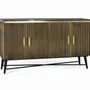 Sideboards - Sideboard with 4 wooden doors covered in bronze and marble top - GINER Y COLOMER