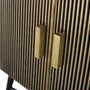 Sideboards - Sideboard with 4 wooden doors covered in bronze and marble top - GINER Y COLOMER