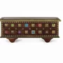Boîtes de rangement - Coffre en bois manguier cerisier avec bronze et céramique - GINER Y COLOMER
