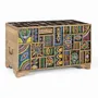 Boîtes de rangement - Coffre en bois de manguier multicolore peint à la main - GINER Y COLOMER