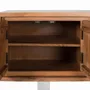 TV stands - TV cabinet in natural acacia wood and silver metal - GINER Y COLOMER