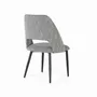 Chaises - Lot de 4 chaises en tissu gris et métal - GINER Y COLOMER