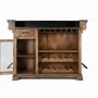 Buffets - Meuble bar marron en manguier, granit et métal 150cm - GINER Y COLOMER