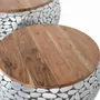 Tables basses - Lot de 2 tables en manguier et aluminium - GINER Y COLOMER