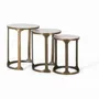 Tables basses - Lot de 3 tables en métal et marbre - GINER Y COLOMER