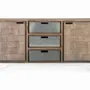 Sideboards - Handmade sideboard in acacia wood and metal 160cm - GINER Y COLOMER