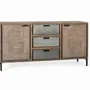 Sideboards - Handmade sideboard in acacia wood and metal 160cm - GINER Y COLOMER