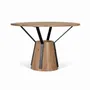 Tables Salle à Manger - Table à manger ronde en manguier et métal diamètre 116cm - GINER Y COLOMER