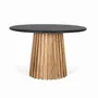 Tables Salle à Manger - Table à manger ronde en manguier et marbre diamètre 120cm - GINER Y COLOMER