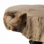 Tables basses - Table basse en manguier et pieds métal diamètre 65cm - GINER Y COLOMER