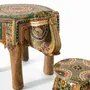 Sculptures, statuettes and miniatures - Set of 2 hand-carved and painted mango wood figurines - GINER Y COLOMER