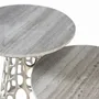 Tables basses - Lot de deux tables basses avec plateau circulaire en marbre - GINER Y COLOMER