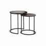 Tables basses - Lot de deux tables d'angle rondes avec plateau en métal - GINER Y COLOMER